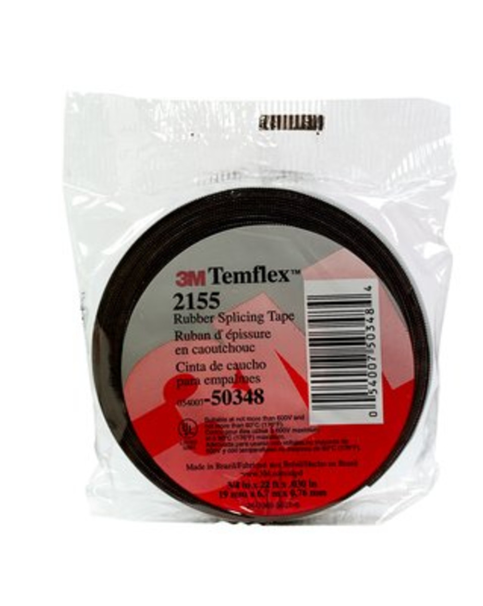 3M 19mm x 6.7m Temflex Rubber Splicing Black Tape