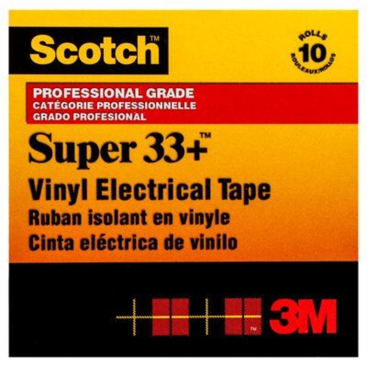 3M Scotch 19mm x 20m Super 33+ Black Vinyl Tape - Image 2