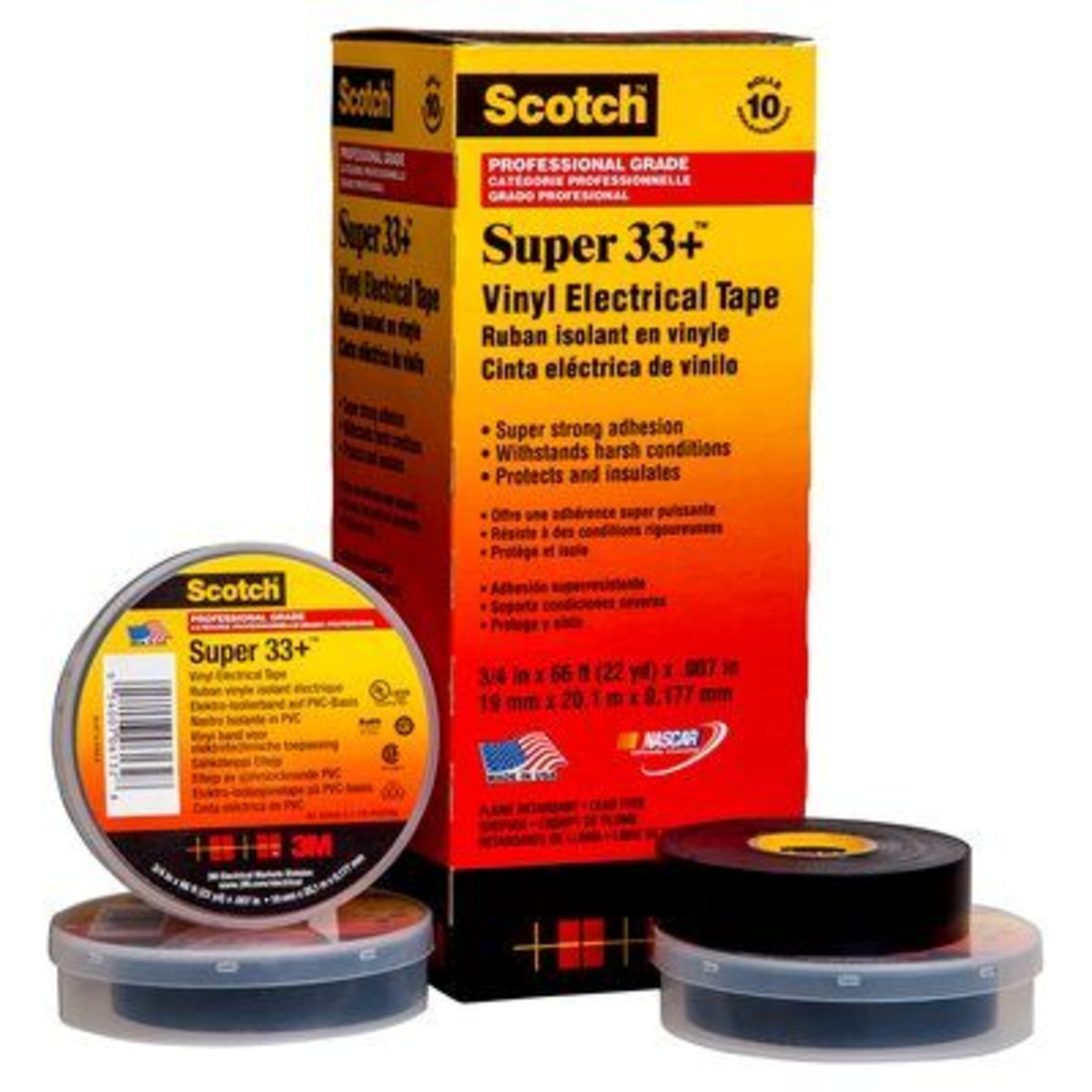3M Scotch 19mm x 20m Super 33+ Black Vinyl Tape - Image 4