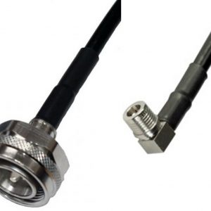 RFI Cable Lead Right Angle QMA(M) To 4.3-10(M) Connector For 0.5m RG223 Cable