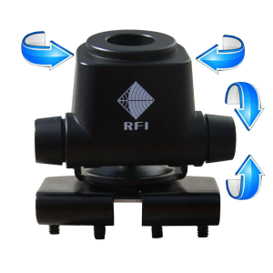 RFI Black Adjustable Trunk Or Bonnet Lip Mount