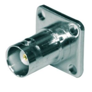 Pulse BNC Female Solder Pot Square Flange Connector