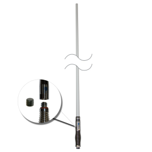 RFI UHF CB 8dBi Collinear 477MHz White Antenna with 5m FME(F) UHF(A) Whip