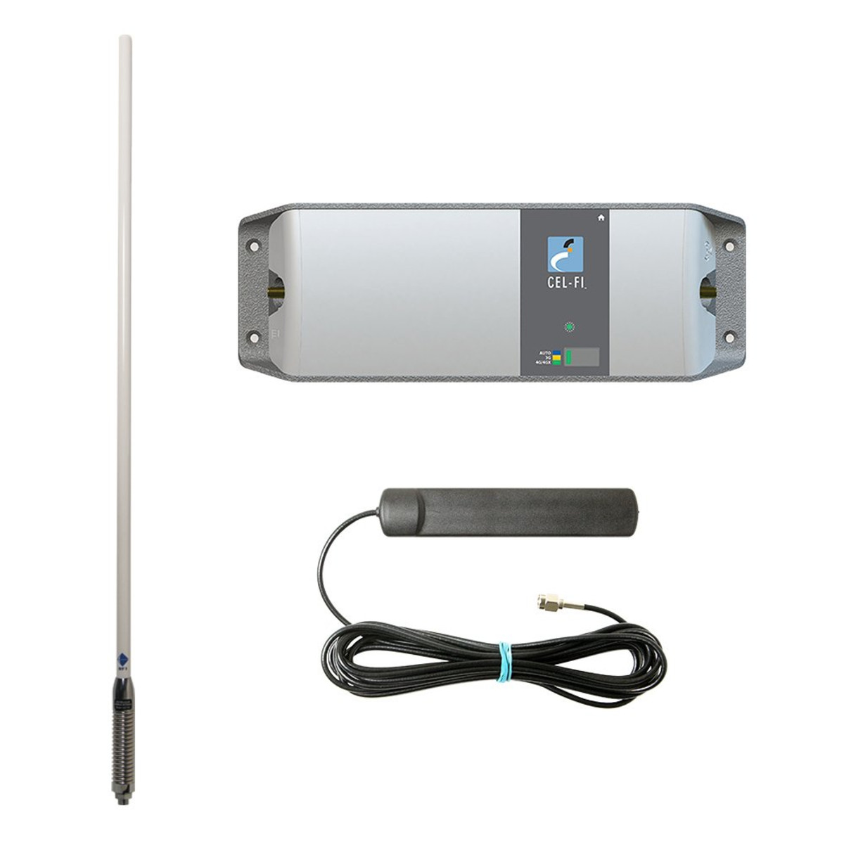 Cel-Fi GO-G31 Telstra Mobile Smart Signal Repeater With T7-4M-SMA Antenna and CD7195-W-SMA Connector