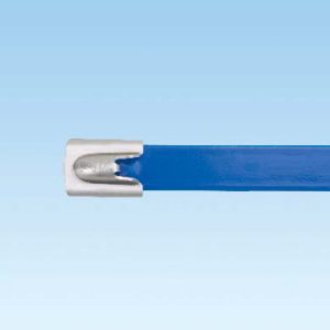 Panduit 201 x 7.9mm Stainless Steel Fully Coated Blue Cable Ties Pack of 50