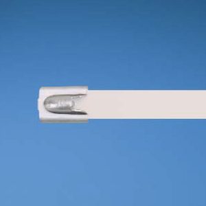 Panduit 201 x 7.9mm Stainless Steel Fully Coated White Cable Ties Pack of 50