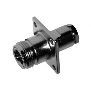 Pulse N(F) Solder/Crimp Square Flange Mount Connector Suits RG58 Cable