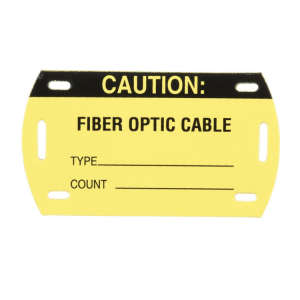 Panduit 3.5" x 2" Self-Laminating Fibre Optic Black and Yellow Markers Pack of 5
