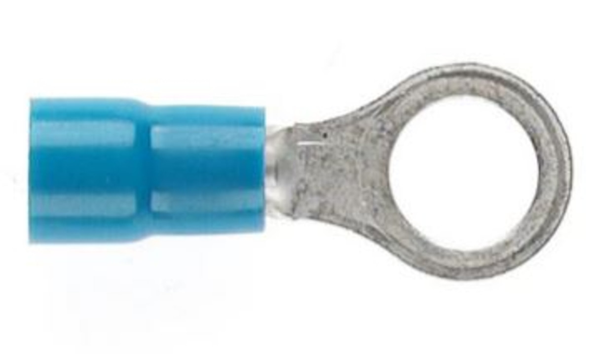 Cabac Ring 6mm Blue Double Grip Terminal Pack of 50