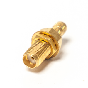 Pulse SMA(F) Bulkhead - Rear Mount Crimp Connector Suits RG58 Cable