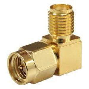 Pulse SMA(M) To SMA(F) Gold-Plated Right Angle Coaxial Adaptor