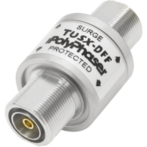 Low PIM Coaxial Surge Protector Between 300MHz to 1.2GHz Suits 7/16 F/F Connector 2.5kW IP67 40kA