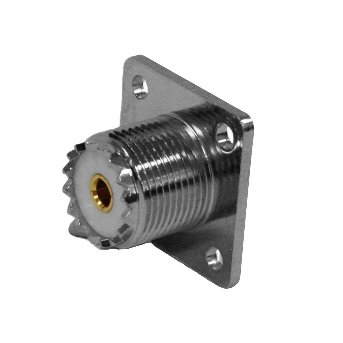 Pulse UHF Jack Female Connector For Flange Mount 4 Solder Hole