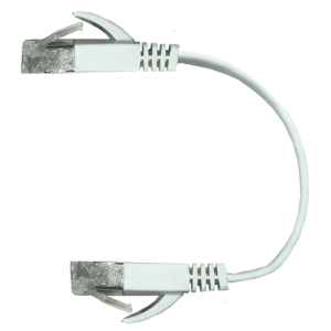 X10DR 0.4m White Shielded Flat Interface Cable With Male to Male Connector