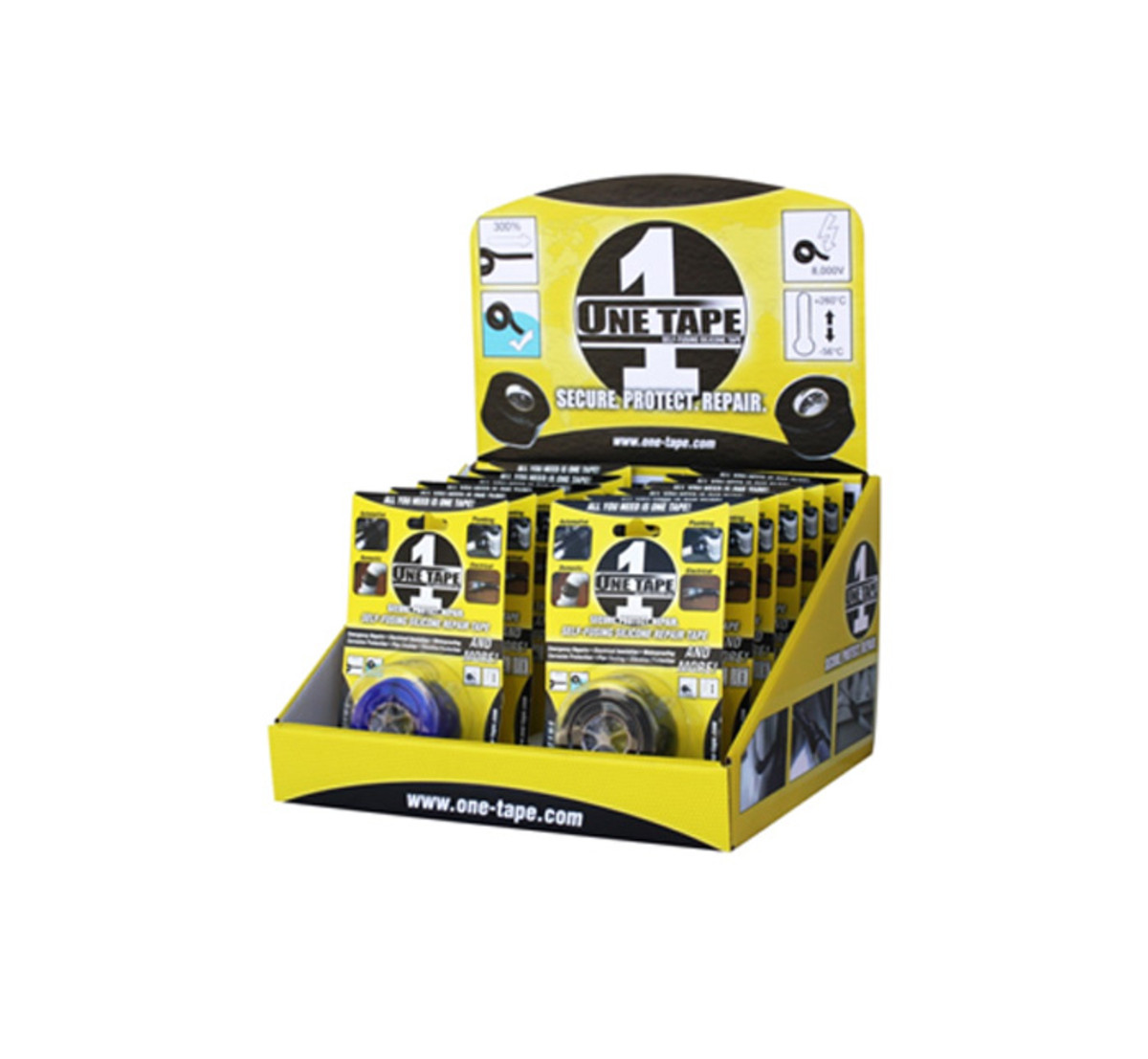 One Tape 3m x 25mm Triangular Silicone Clear Tape Retail Pack - Image 2