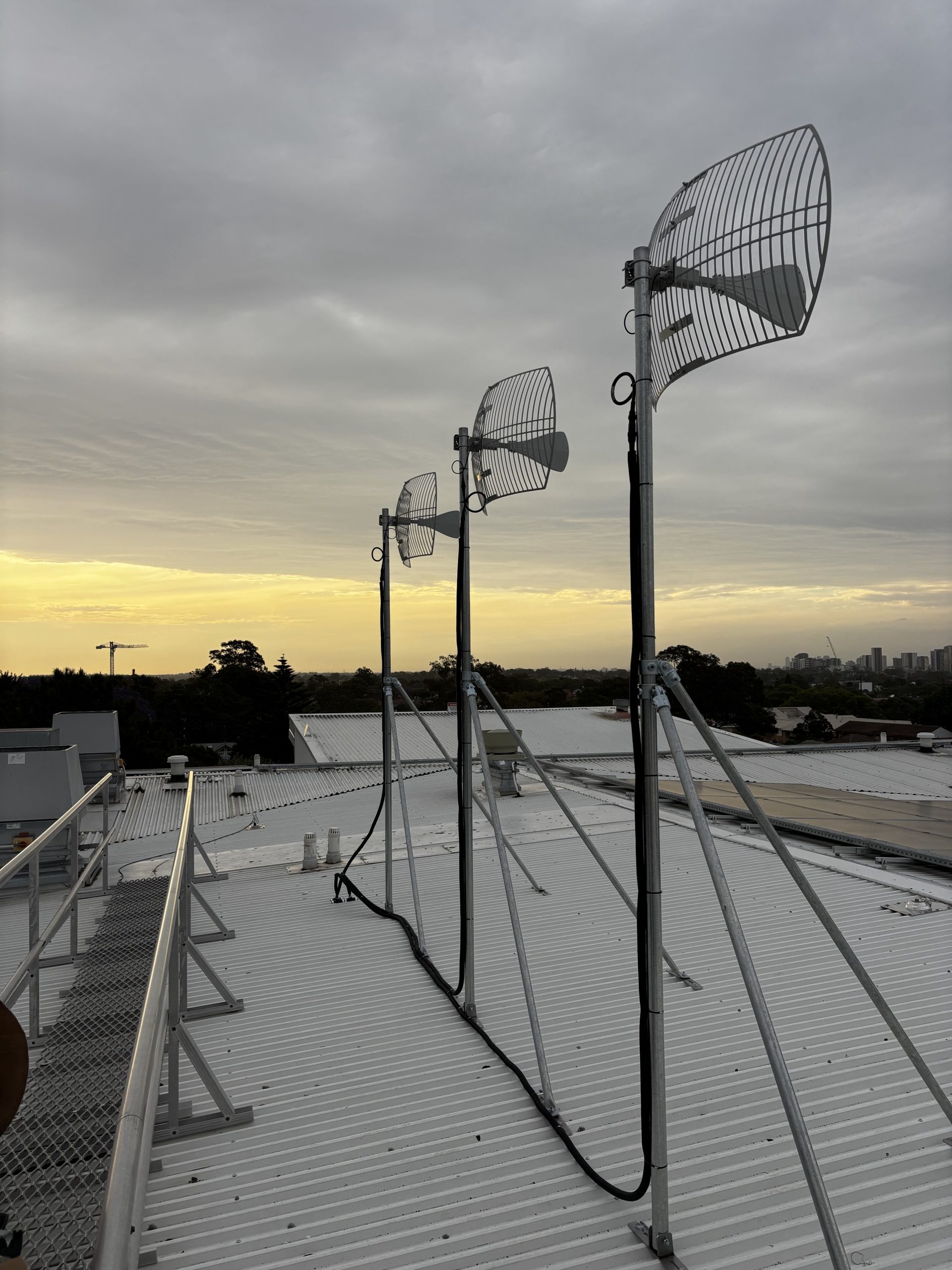 Rooftop donor antennas installed at Opal Aged Care Ashfield