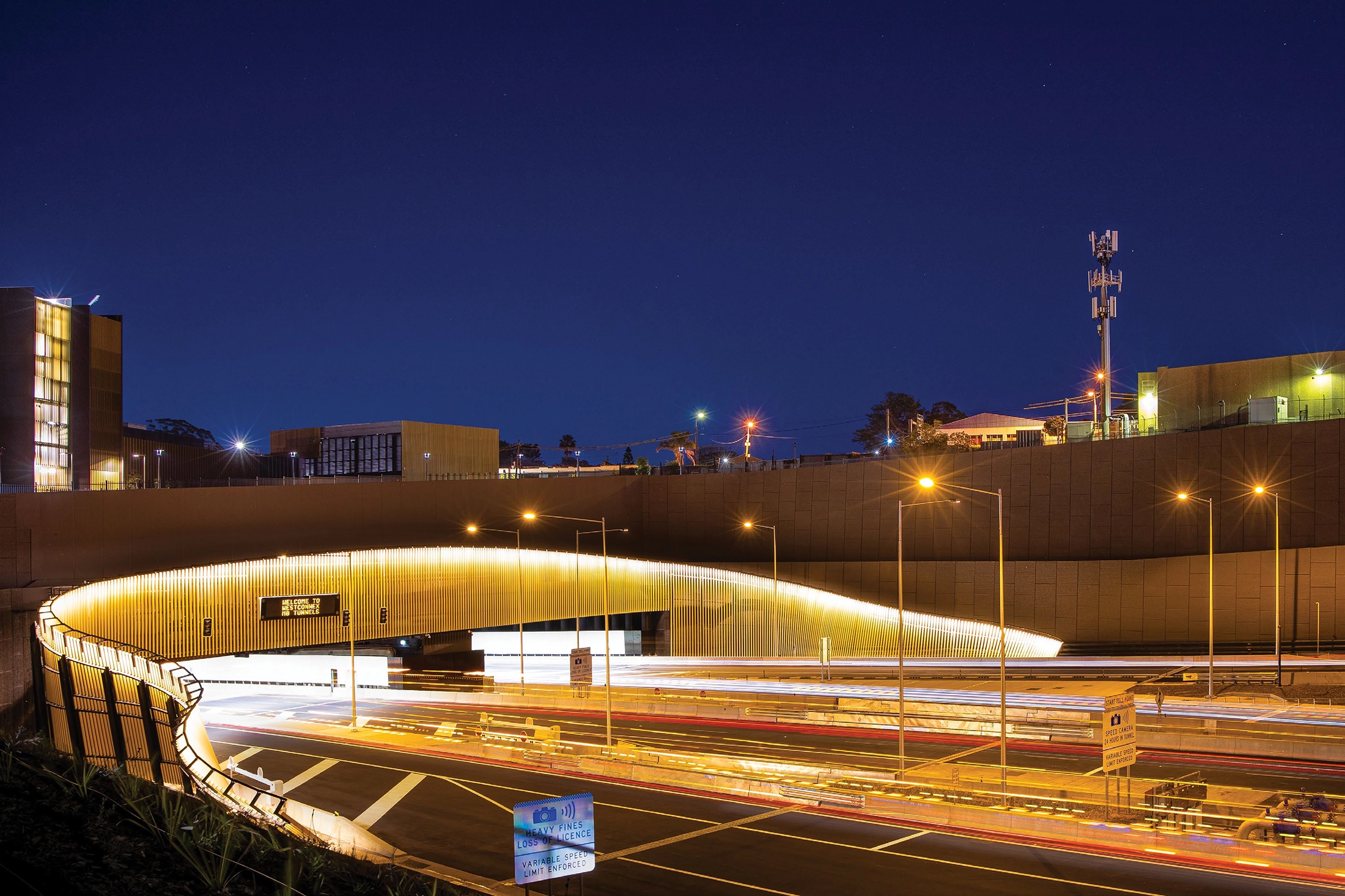 Interior of the WestConnex M5 tunnel